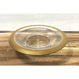 Vintage 1920s Heisey Crystal Glass Gold Rim Centerpiece Bowl Art Deco 8"